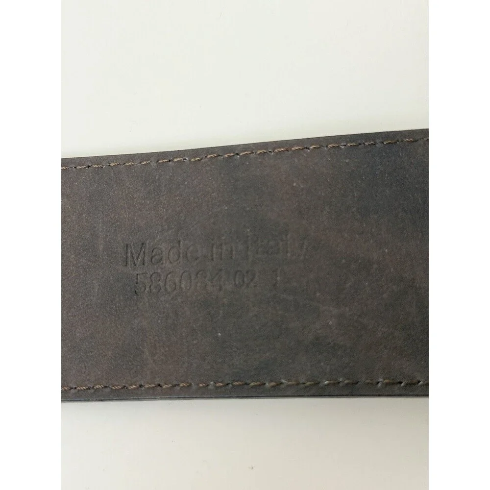 Banana Republic Womens Wide Leather Belt Size M Brown Suede Made in Italy